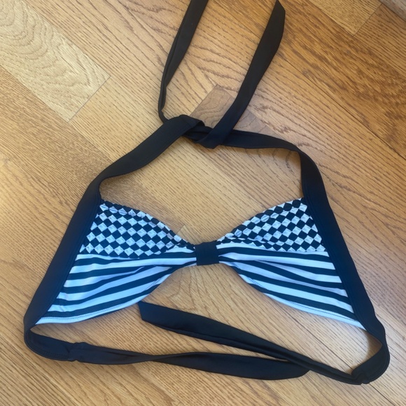 Kenneth Cole Reaction bathing suit top black white Medium - Picture 4 of 9